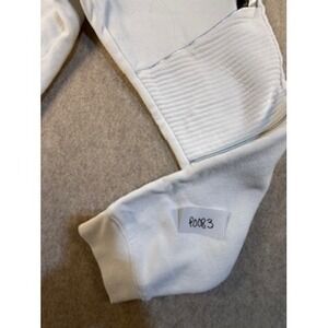 INC International Concepts White Moto Jogger Sweatpants Metallic Stripe Mens M